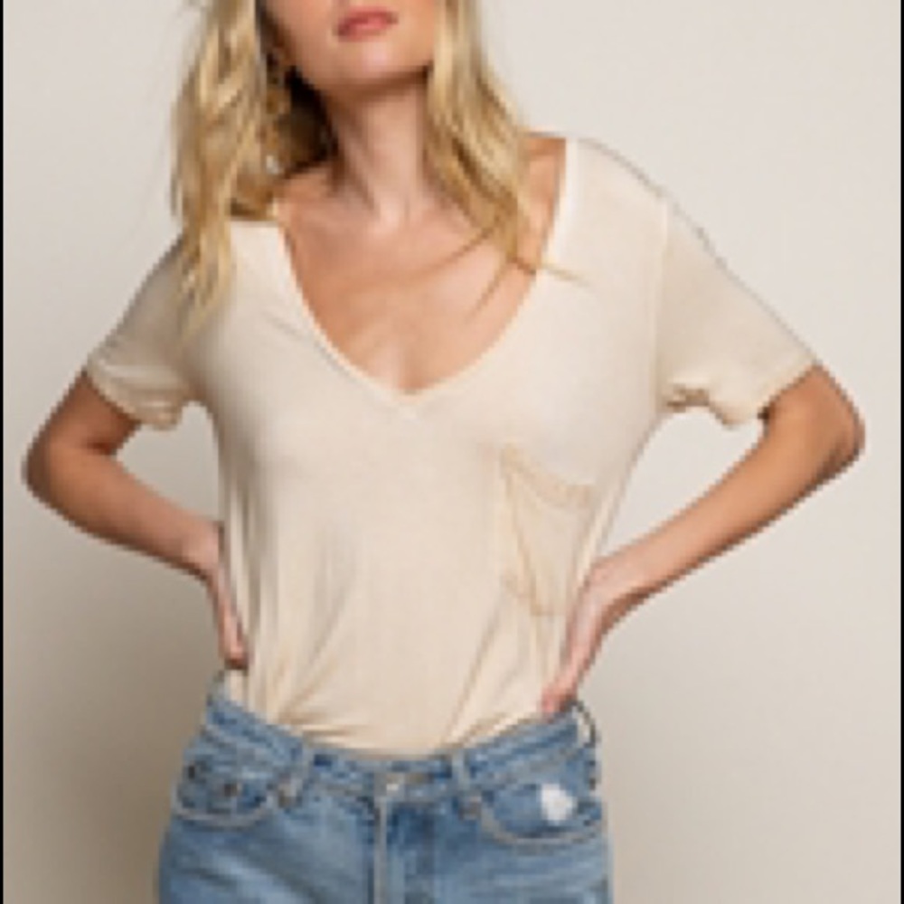 Bralette tee in Cream